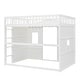preview thumbnail 95 of 112, Solid Wood House Loft Bed with Window Design and Ladder, Twin/Full Size Playhouse Bed Loft Bed Frame with Guardrail for Kids