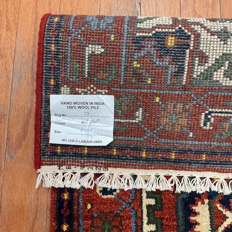 Handmade One-of-a-Kind Heriz Wool Oriental Rug 2'6 x 6'1 - 2.6 x 6.1