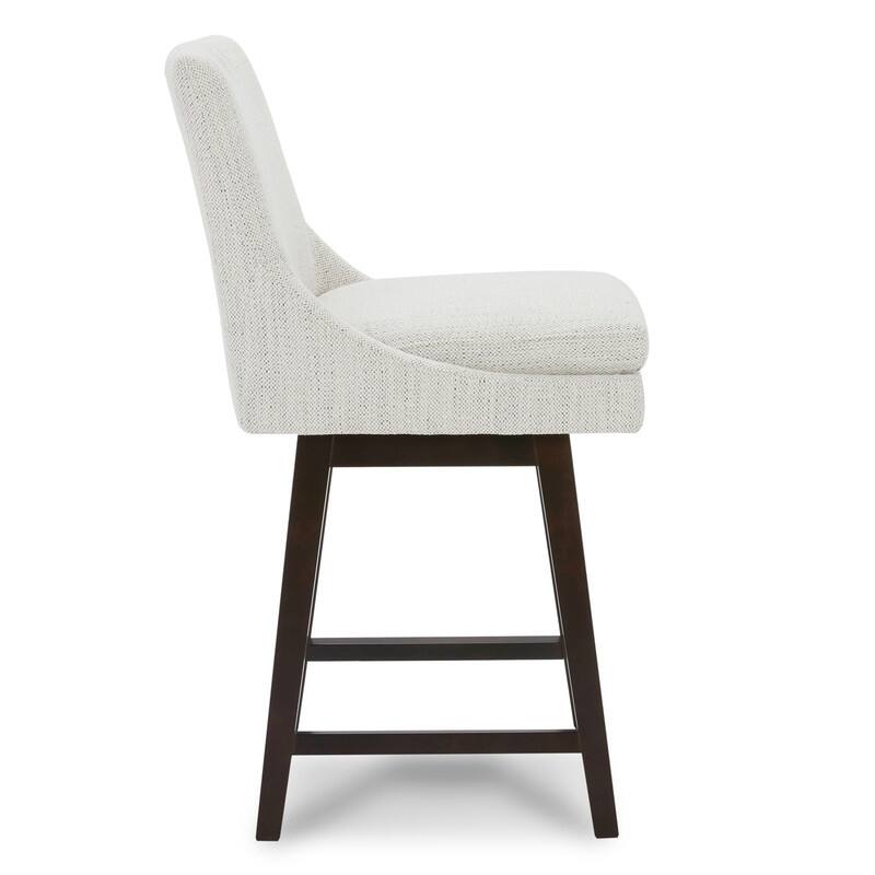Spruce & Spring Luca Counter Height Swivel Barstool with Solid Wood Legs
