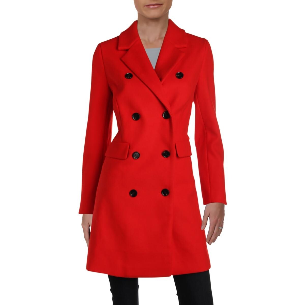 Shop Allegra K Womens Trench Coat Winter Double Breasted S