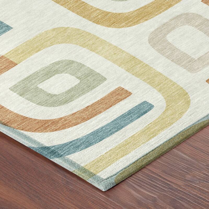 Machine Washable Indoor/ Outdoor Modern Penner Chantille Rug