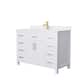 Option White, Gold Trim, Carrara Cultured Marble Top