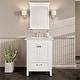 preview thumbnail 7 of 11, Eviva Britney 24" Bath Vanity with White Carrara Quartz Top White