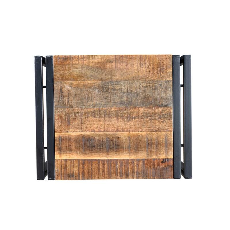 Handmade Reclaimed Wood End Table (India) - 24" x 16" x 20"