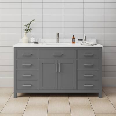 Wyndham Collection WCG242460SCCUNSMXX Beckett 60" Free Standing Single