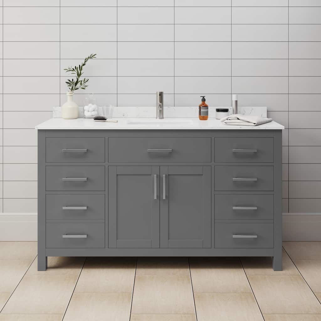 Wyndham Collection WCG242460SCCUNSMXX Beckett 60" Free Standing Single