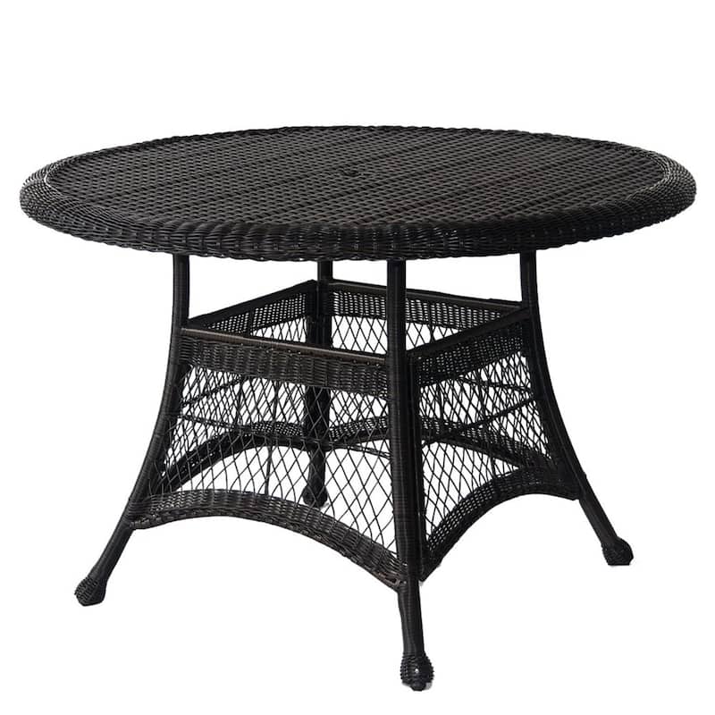Round Patio Dining Table 44 Inch - Outdoor Table for Deck Porch - Weather Resistant Design