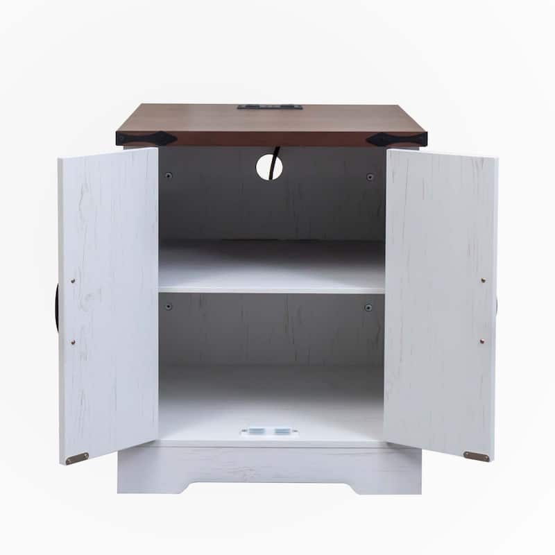 End Table with Charging Station