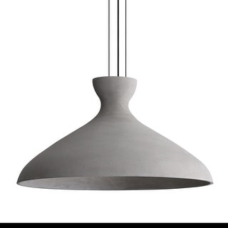 Golden Lighting Aethera 22in Integrated LED Pendant in Grey Cement - Gold