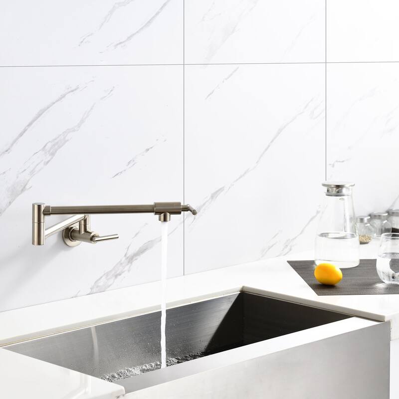 Wall-Mounted Pot Filler Faucet