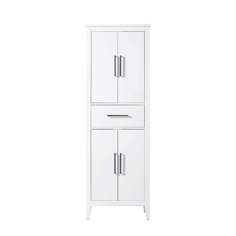 Laura 16-28 Inch Bath Storage Cabinet - White - 24"