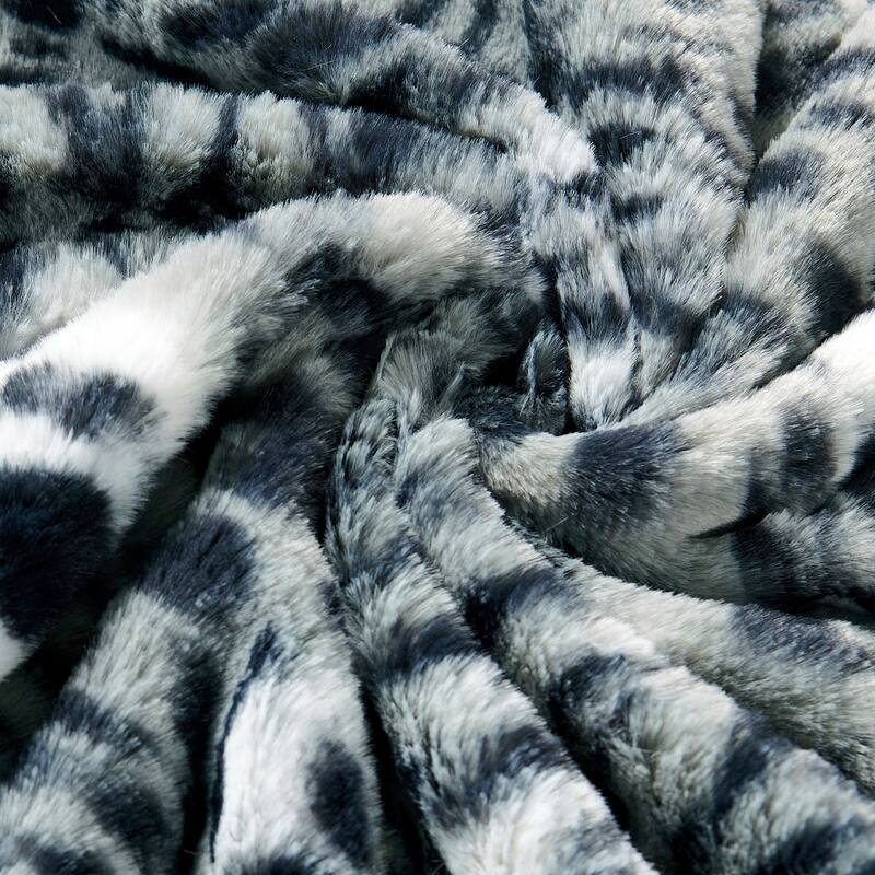 Decorative Printed fauxfur Throw Pillow Covers Set of 2, NO INSERT