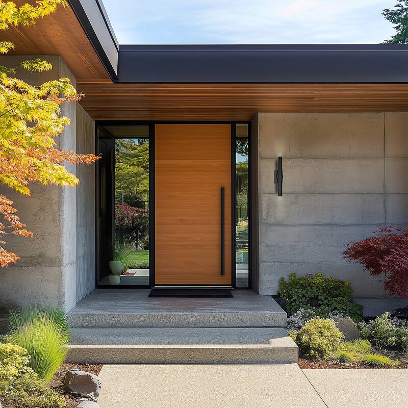 Quincy 20in LED Outdoor Wall Light Selectable CCT 2700-3000-3500-4000K set to 2700K in Black