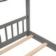 preview thumbnail 8 of 8, Full Size Wooden House Bed with Playhouse Design , Sturdy Pine Frame, Semi-Enclosed for Comfortable Sleep
