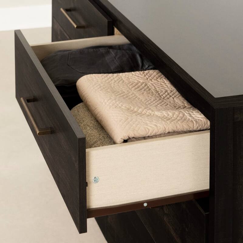 Engineered Wood Modern Drawer Storage Dresser with Smooth Glides