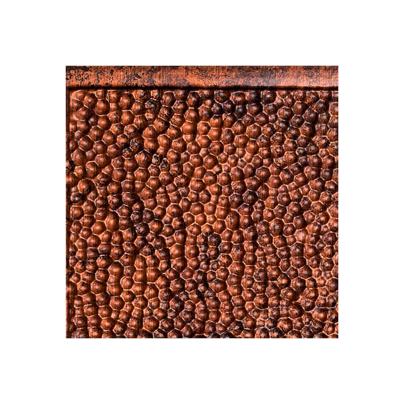 FASÄDE Hammered Decorative Vinyl Backsplash Panel - 6x6 Inch Sample - Moonstone Copper