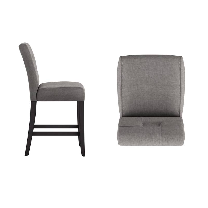 Brda Keyhole Counter Height High Back Stools (Set of 2) Stool On