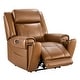 preview thumbnail 17 of 51, Leo Dual Motor Genuine Leather Power Recliner With Power Headrest