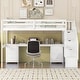 preview thumbnail 3 of 32, Twin Size Loft Bed Frame with Built-in Desk and Double Storage Drawers