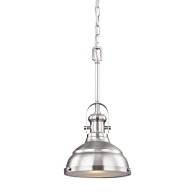 Blakesley 1-Light Pendant in Brushed Nickel with Frosted Glass