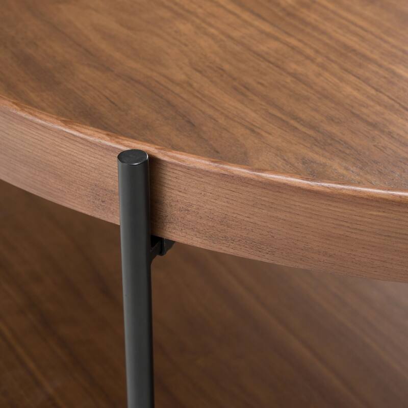 Modrest Savoy Modern Walnut Large Coffee Table