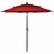 preview thumbnail 26 of 56, Gymax 10ft 3 Tier Patio Market Umbrella Aluminum Sunshade Shelter