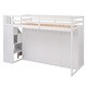 preview thumbnail 8 of 30, Twin Functional Loft Bed with 3 Shelves, 2 Wardrobes and 2 Drawers