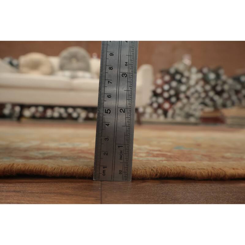 Hand Knotted Oriental 100% Wool Carpet Traditional All-Over Brown Ziegler Area Rug - 3' 11'' X 2' 1''