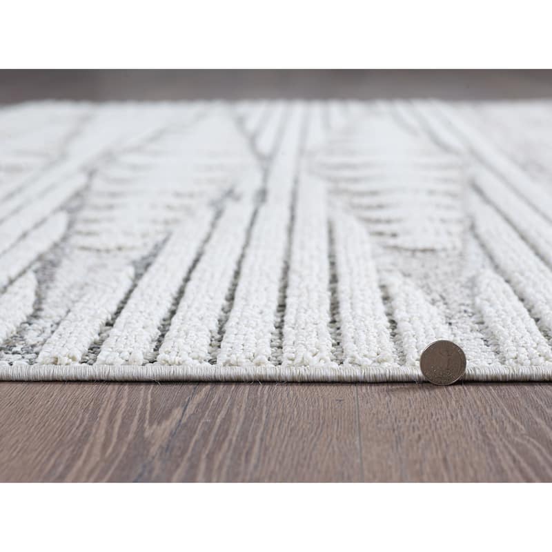 Domani Bella Modern Scandinavia Textured Indoor / Outdoor Area Rug