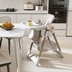 preview thumbnail 1 of 38, Adjustable Foldable Baby High Chair with Tray and Wheels for 0 6 Years White
