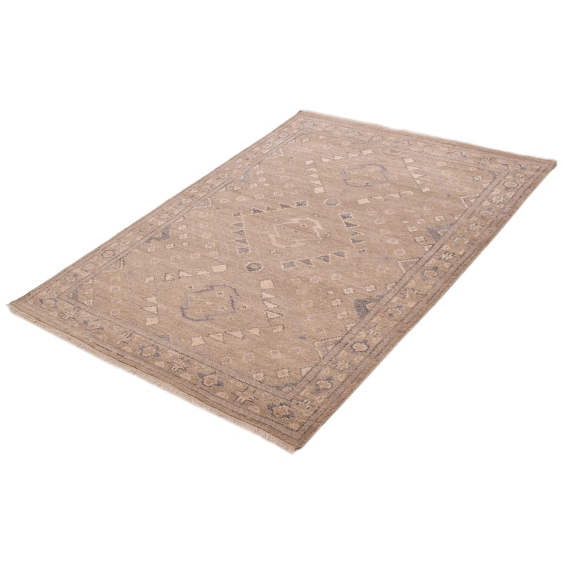 ECARPETGALLERY Hand-knotted Jules Serapi Taupe Wool Rug - 5'3 x 7'8