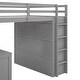preview thumbnail 14 of 12, Elegant Full size Loft Bed with Drawers, Desk and Wardrobe, Health and Comfort, Sturdy Construction & Safety Guaranteed, Grey