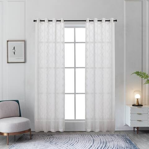 Lyndale Amelia Sheer Embroidered Curtains