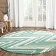 preview thumbnail 13 of 122, SAFAVIEH Handmade Cambridge Tinnie Modern Moroccan Wool Rug 6' Round - Teal/Ivory - Round