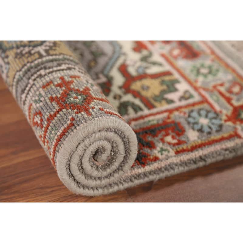 Gray Heriz Serapi Indian Accent Rug Handmade Wool Carpet - 2'0" x 3'0"