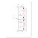 preview thumbnail 4 of 2, Palace Imports 100% Solid Wood Tall Narrow Raised Panel Bathroom Storage Cabinet, 16.5" W, 4 Drawers, 71.5" H