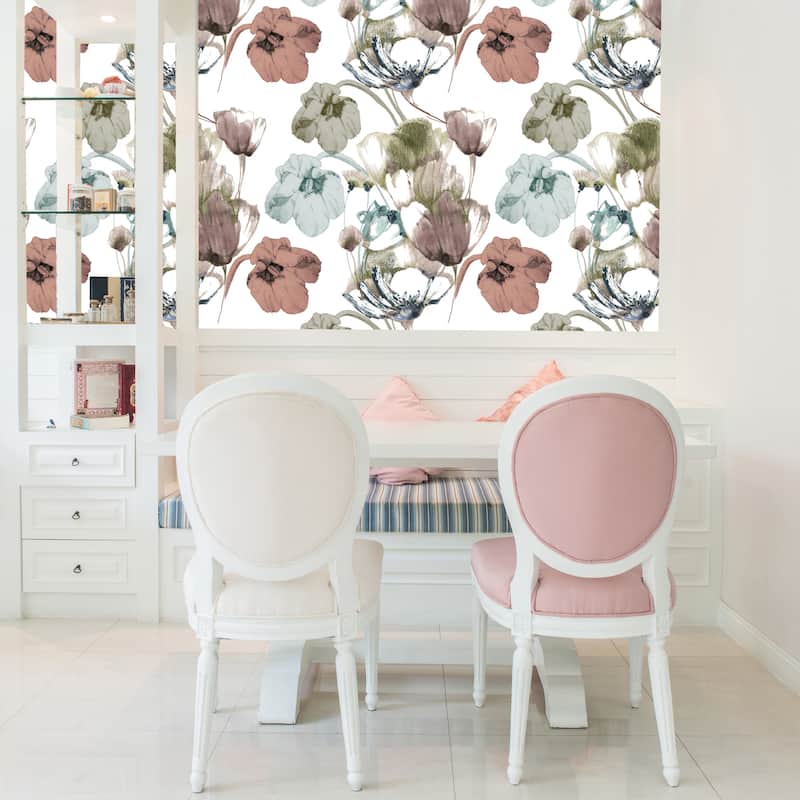 Summer Love Tulips Removable Wallpaper - 24'' inch x 10'ft