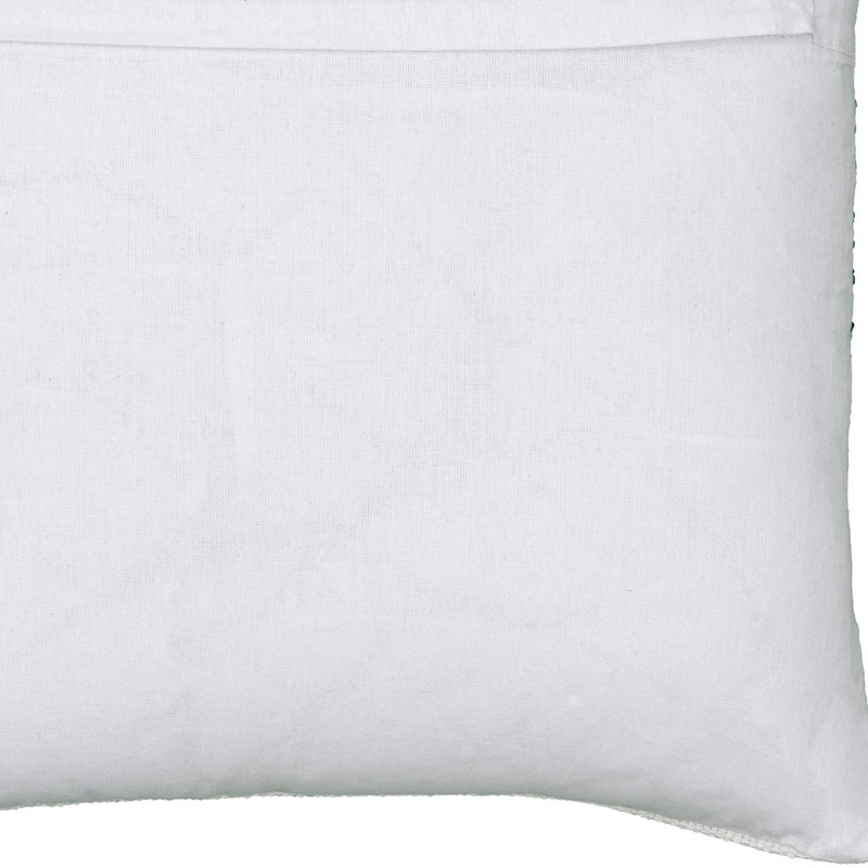 HomeRoots 18" X 18" Blue White And Gray 100% Cotton Chevron Zippered Pillow