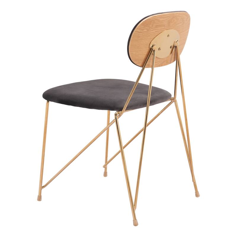 Georges Dining Chair Gray & Gold