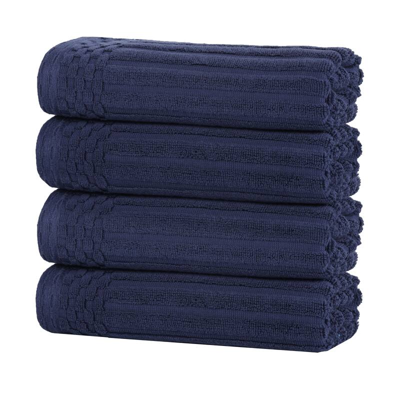 Superior Soho Ribbed Cotton Hand Towel Set of 4