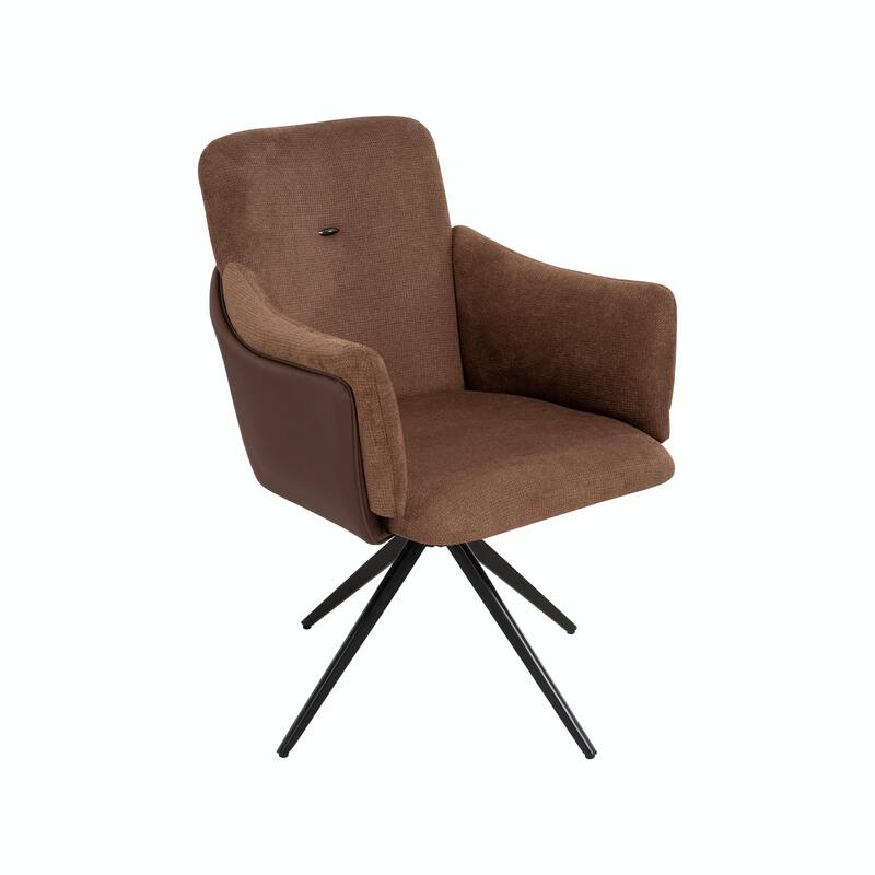 360° Swivel Home Office Desk Chairs Set of 2, Dining Chairs with Arm