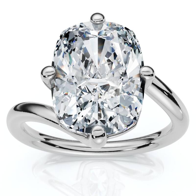 Certified 4Ct Atelier Solitaire Diamond Engagement Ring Gold Lab Grown