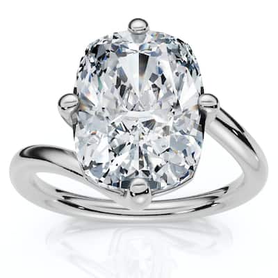 Certified 4Ct Atelier Solitaire Diamond Engagement Ring Gold Lab Grown