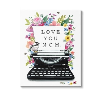 Stupell Love You Mom Typewriter Canvas Wall Art Design By Elizabeth Tyndall