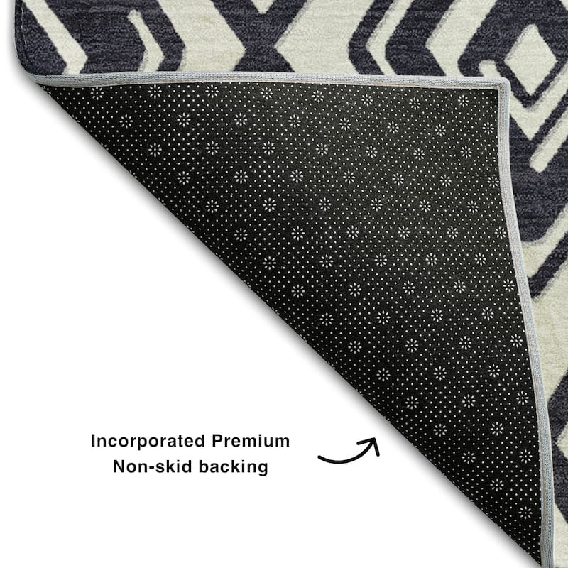 Premium Washable Super Soft Diamond Cascade Mayfield Rug