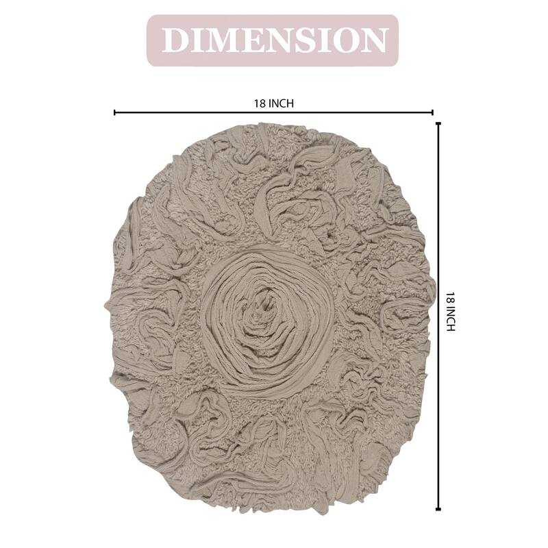 Home Weavers Bell Flower Cotton Soft, Water Absorbent Toilet Seat Lid Cover, Machine Washable 18"x18" Toilet Lid Cover