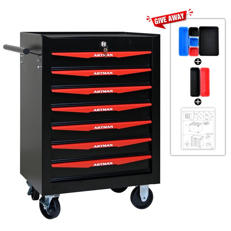 20" Rolling Metal Tool Chest with 7 Drawers for Garage & Workshop
