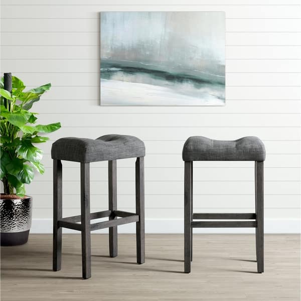 slide 1 of 18, Picket House Furnishings Turner 30" Barstool in Charcoal Charcoal