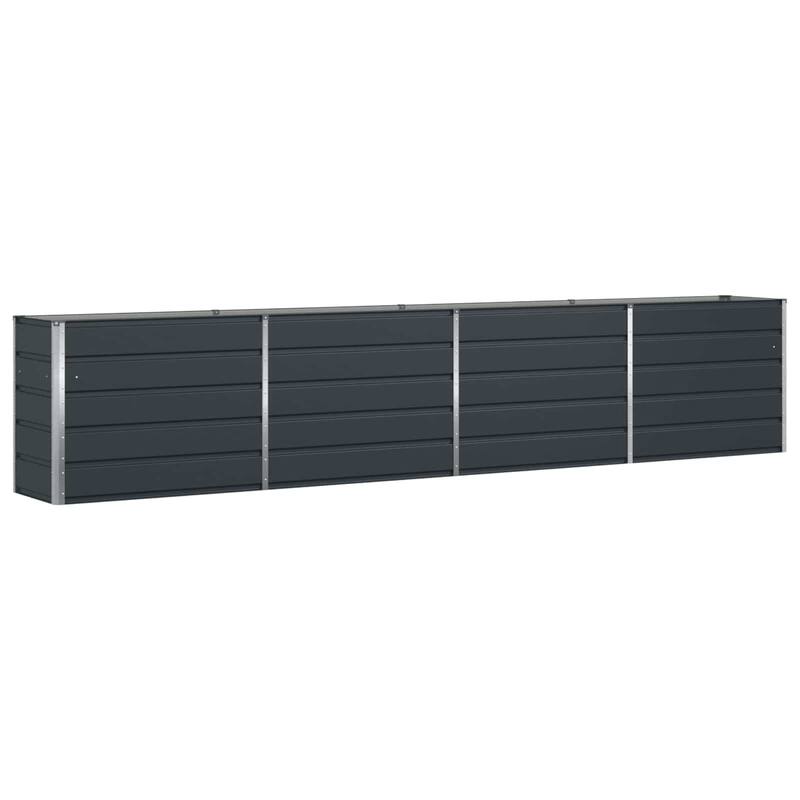 vidaXL Planter in Galvanised Steel - 39.37 x 19.69 x 17.72
