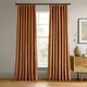 preview thumbnail 52 of 129, Exclusive Fabrics Signature Blackout Velvet Curtain (1 Panel) 50 X 108 - Burnt Pumpkin